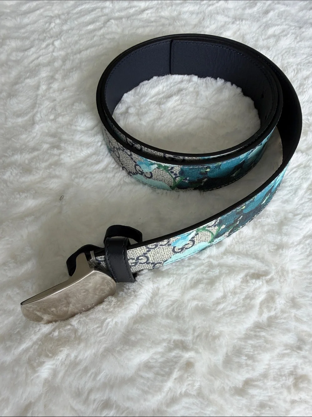 Gucci GG Supreme Floral Print Belt Men’s Size 105/42